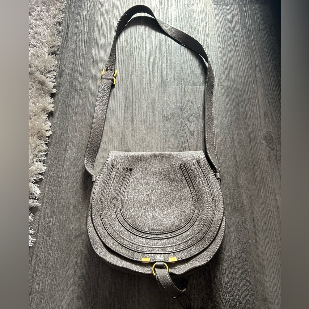 MARCIE SADDLE BAG IN GRAINED LEATHER